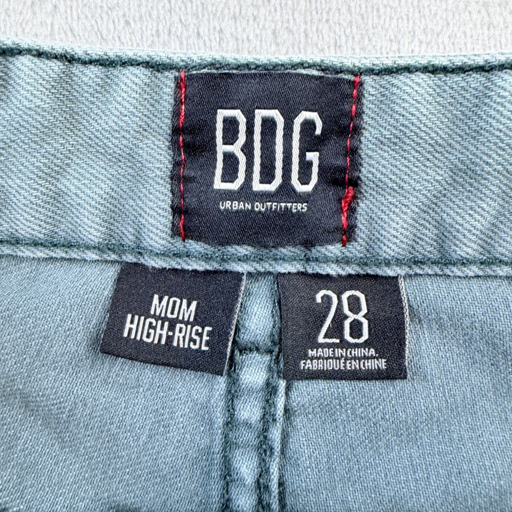 BDG Urban Outfitters Mom High-Rise Jeans Size 28 Green Cotton Straight Leg - Picture 3 of 12